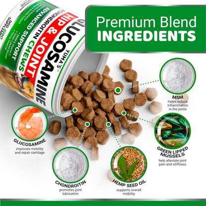 Glucosamine pour Chien - Hanches et Articulations, 170 Morçeaux
